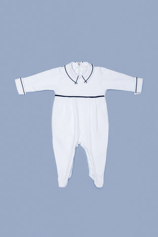 White and Blue Babygrow Set for Boys and Girls