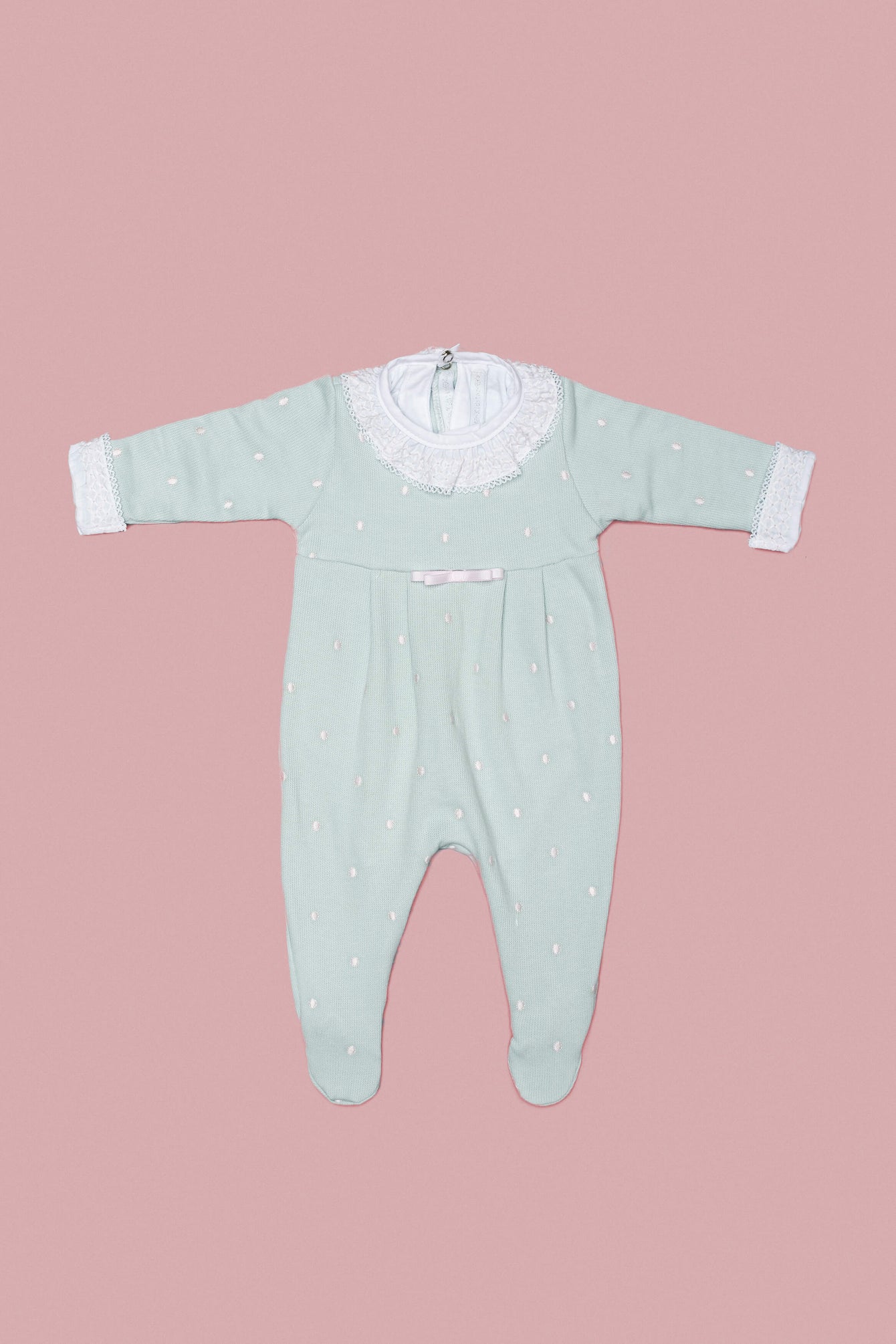 Light Green and Pink Babygrow Set for Girls