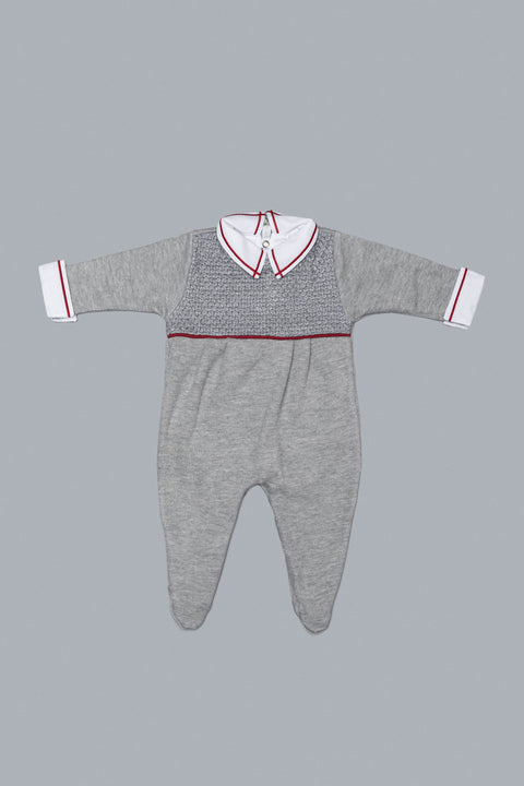 Grey and Cherry Babygrow Set for Boys and Girls